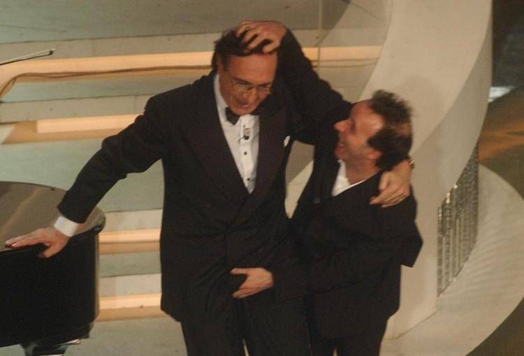 Pippo Baudo e Roberto Benigni - Fotogramma/IPA
